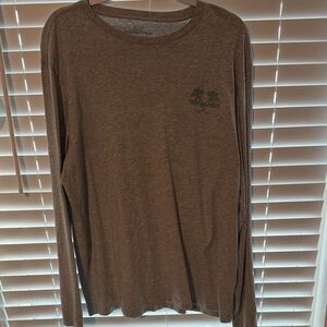 Vineyard Vines Heather Brown Long Sleeve Tee